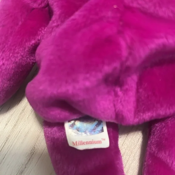 TY Purple Rare Retired 2000 Y2K Millennium Bear NWT - Picture 5 of 5